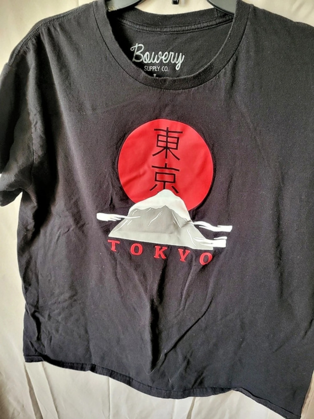 Bowery Supply Co. Tokyo Mount Fuji Graphic T-Shirt. in Black & Red